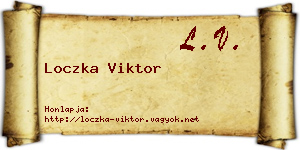 Loczka Viktor névjegykártya